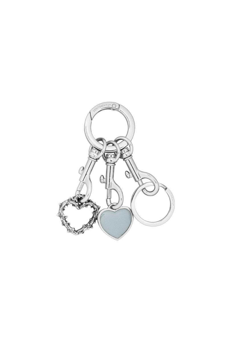 NO.609 [BURNISH] SPIKY HEART KEY RING
