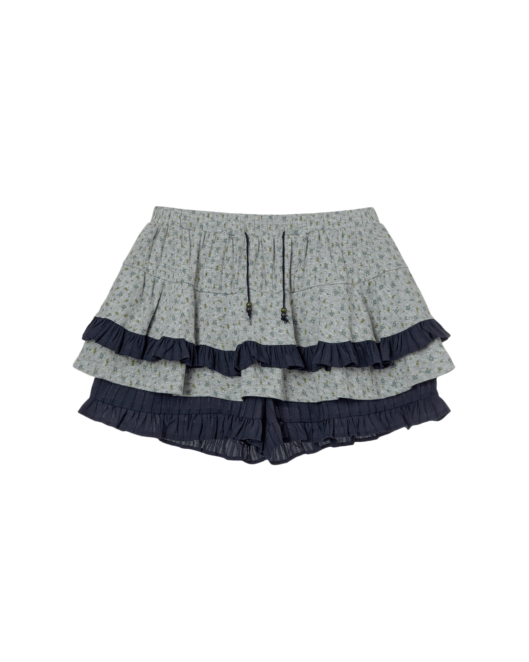 SKIRT MINI SHORTS [MELANGE GREY]
