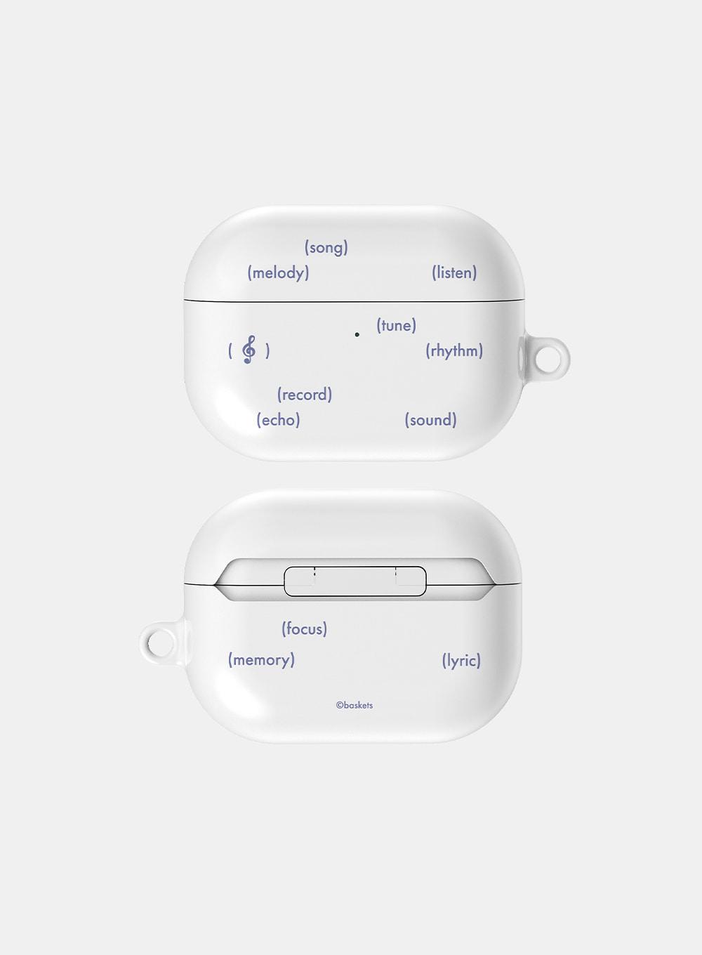 AIRPODS CASE White Music