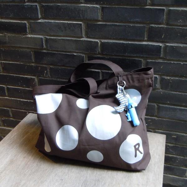 Polka Dot Big Bag - Brown