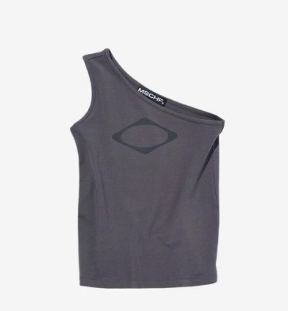 (W) 미스치프 롬버스 원 숄더 탑 차콜 MSFCJACSV01 /사이즈 L