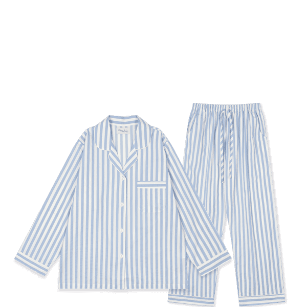 Blue stripe pajama set (long pants)