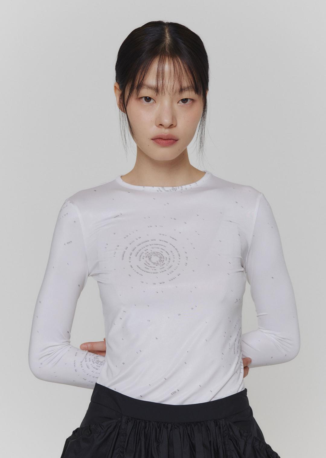 PRINTED ROUND LONG SLEEVE T-SHIRT (2COLORS)