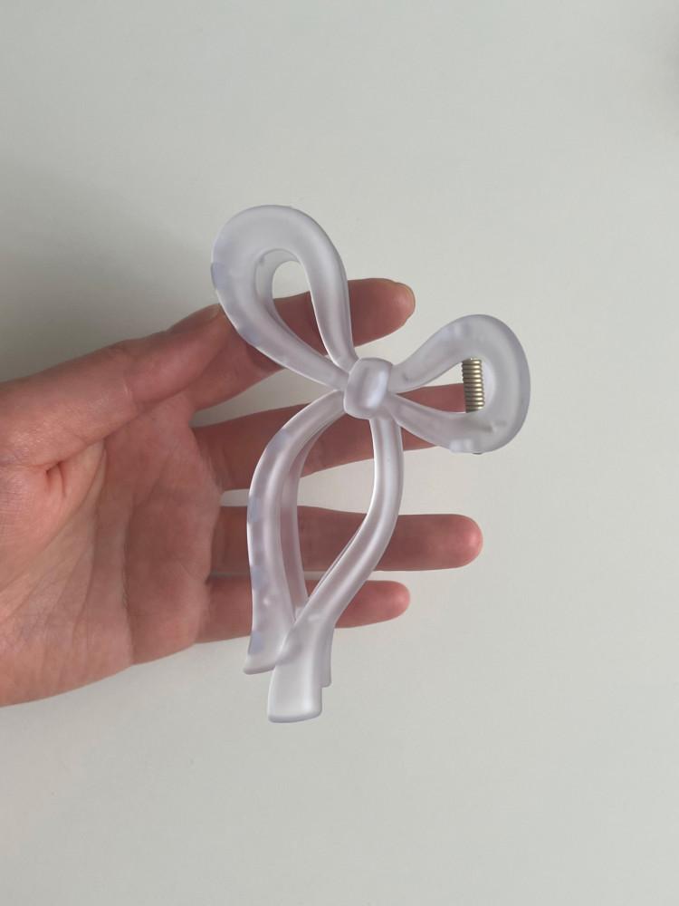 무광 파스텔 리본 헤어집게 (5color)