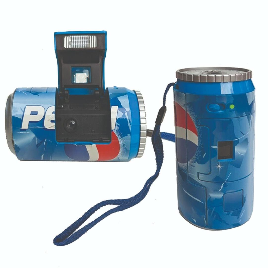 PEPSI COLA VINTAGE 1980's Can Shape 35mm Film Camera Working + a roll of film
