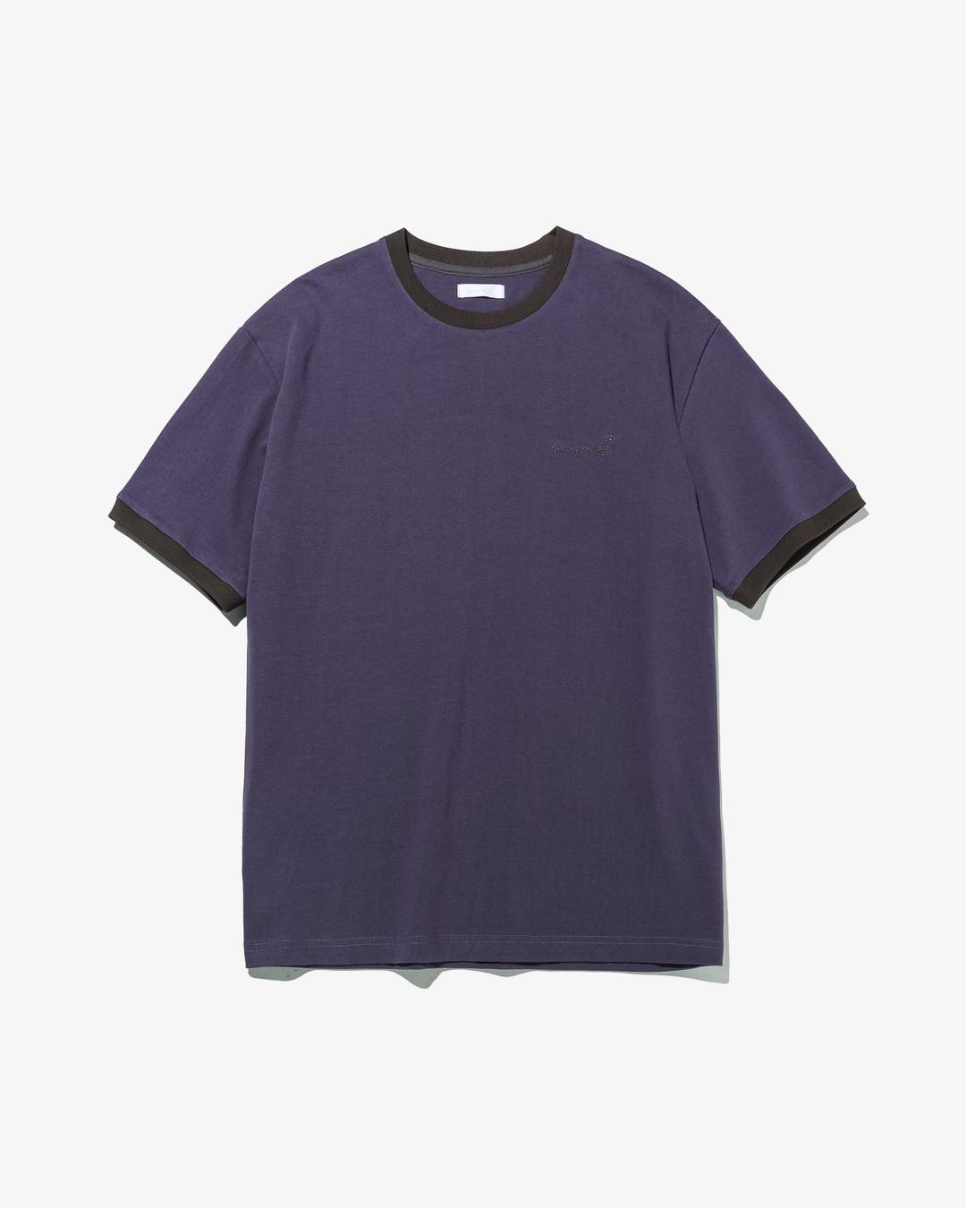 Sea salt logo ringer t-shirt (plum)