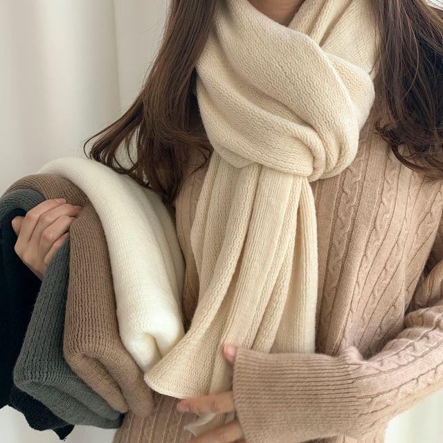 [당일출고] 빅사이즈 두툼 니트 머플러 목도리 5color