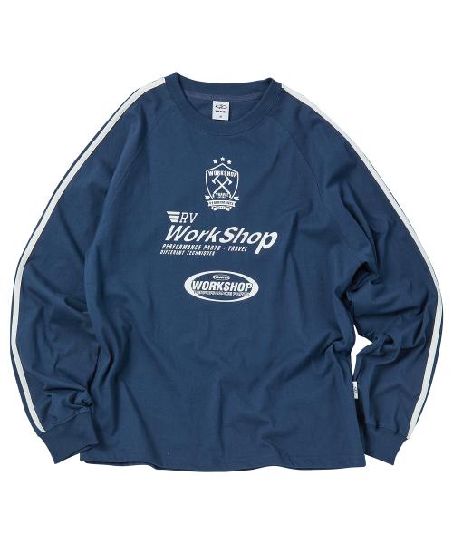 클럽 래글런 롱 슬리브 딥 블루