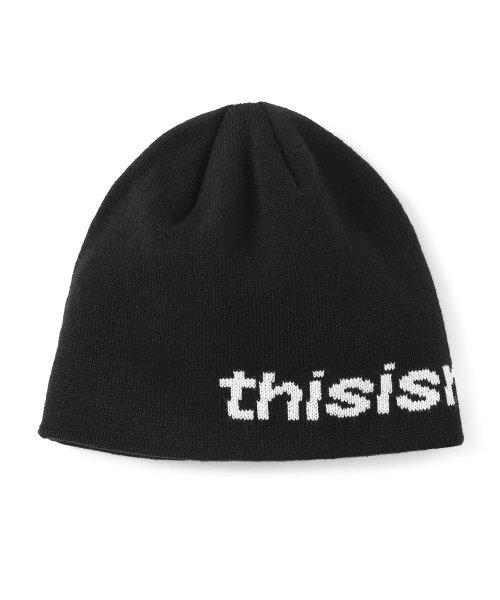 SP-Logo No Cuff Beanie Black