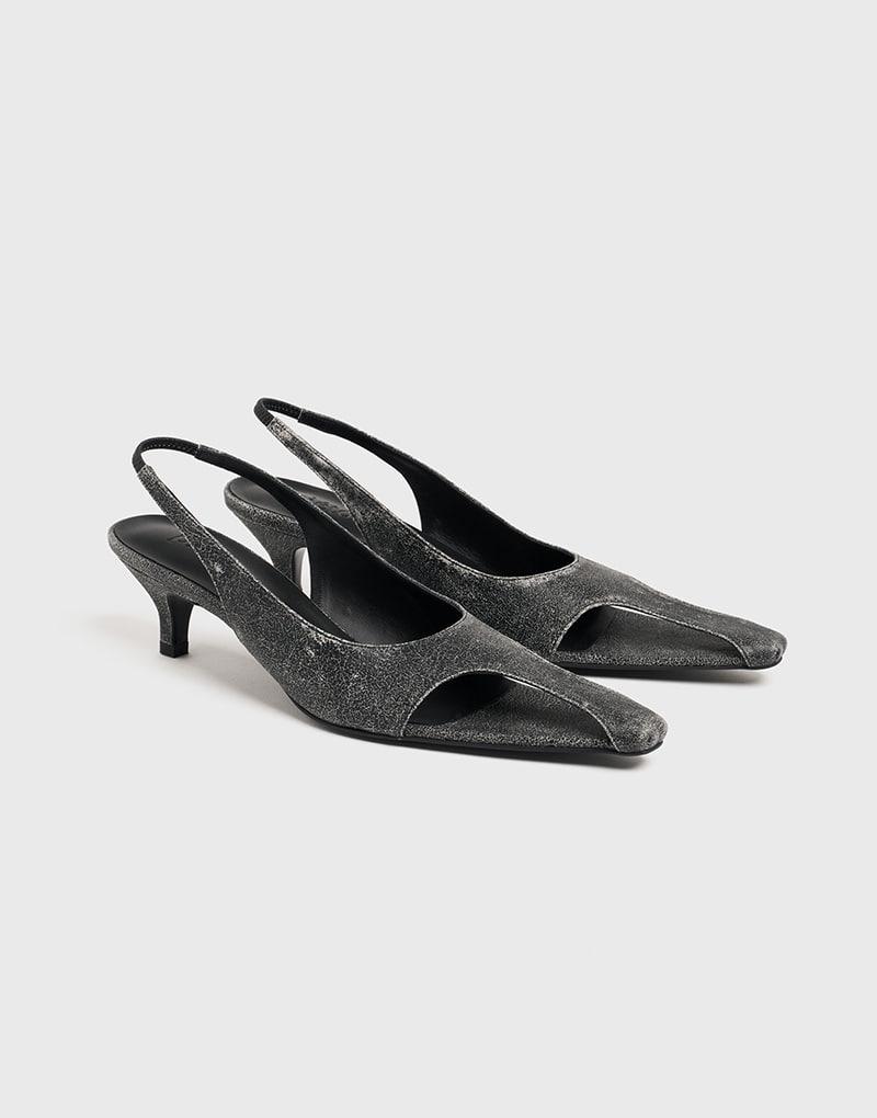 SIENA sling-back pumps_stone black
