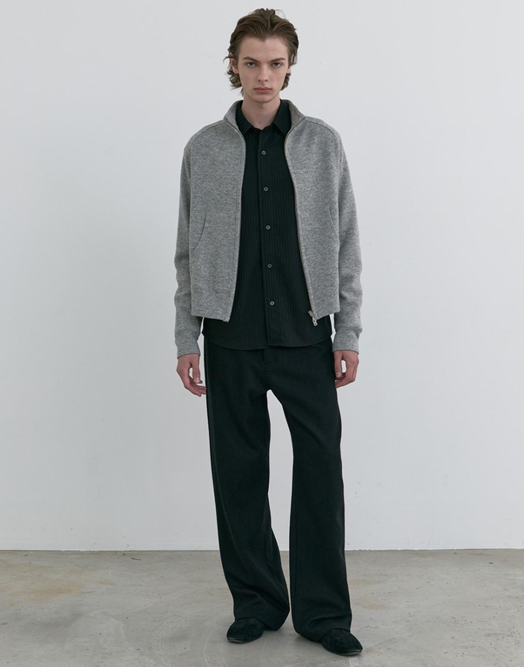 Comfy Zip Up (Melange Grey)