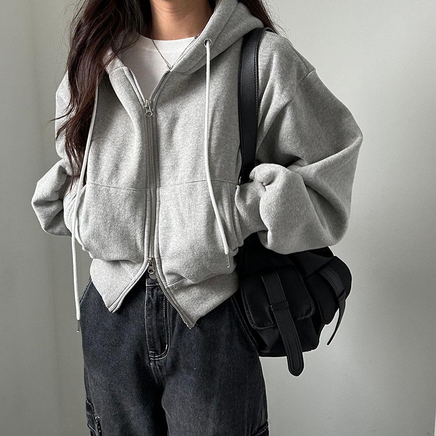 🚚당일출고[양기모ver.] 투웨이 탄탄면 낭낭오버핏 후드집업 크롭후드집업