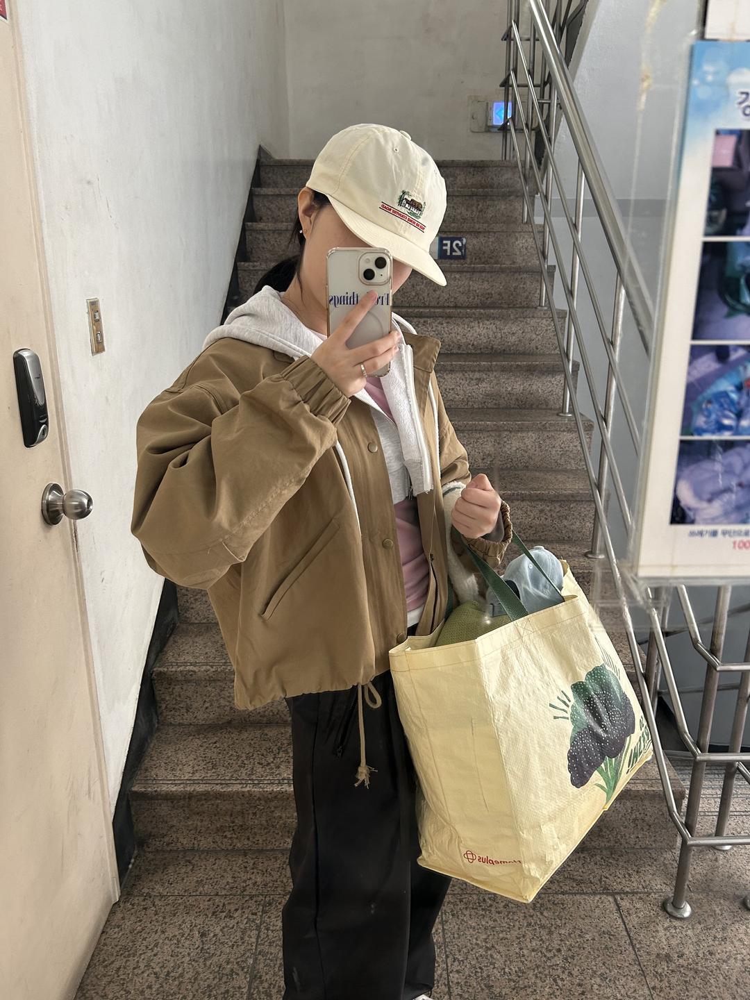 스트링 코튼 야상 (베이지/카키)