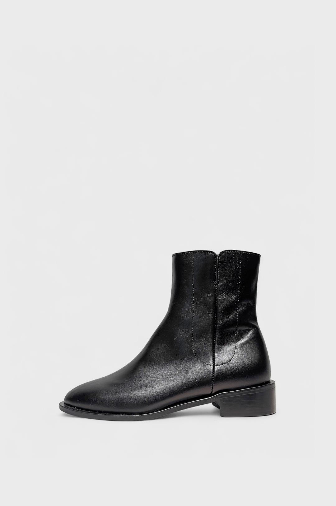Stitch Ankle Boots - Black