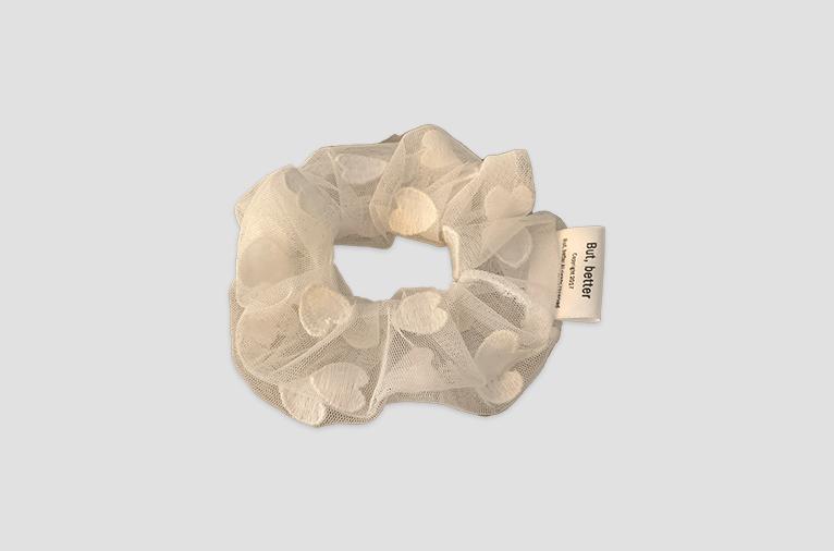 [벗베럴] 시스루하트 스크런치 (재입고)