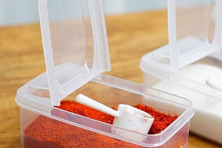 반오픈 저장용기 반투명 양념통 2사이즈