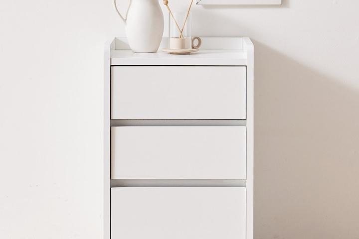 베토화이트 협탁 침대 옆 3단 서랍장