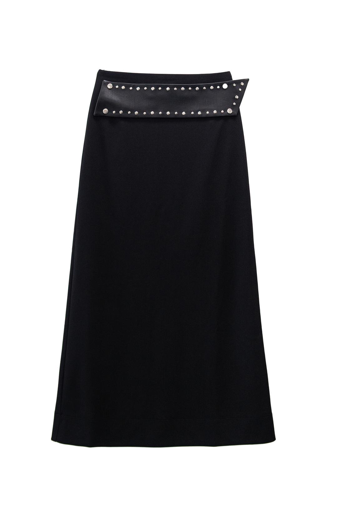 RIVET PANELED MAXI SKIRT