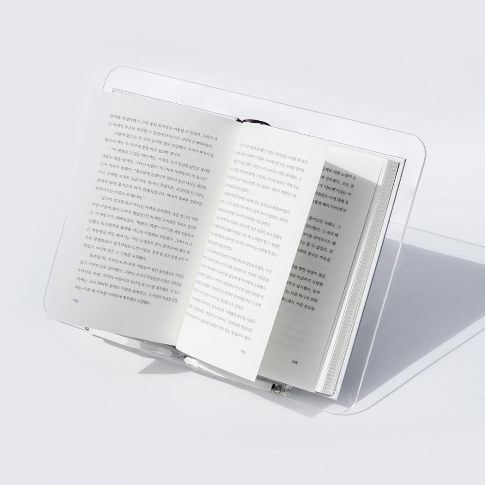 쥬롬 투명 독서대 아크릴 북스탠드 책받침대