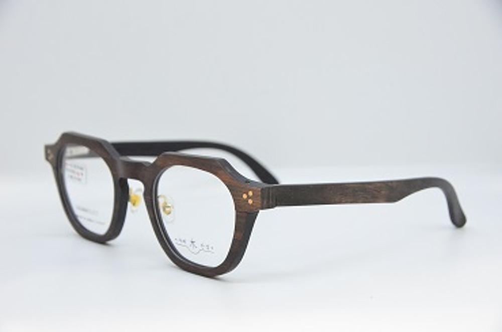 사가와후지이 SAGAWAFUJII MONDO light ebony wood 47,나무안경