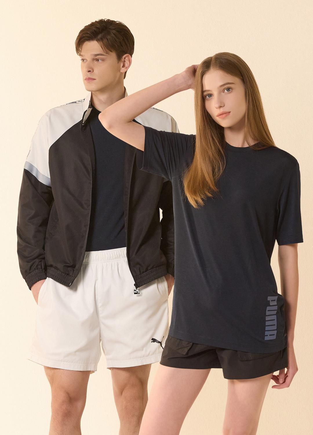 푸마 바디웨어 남녀공용 쿨드라이 기능성 반팔 언더셔츠 (네이비)