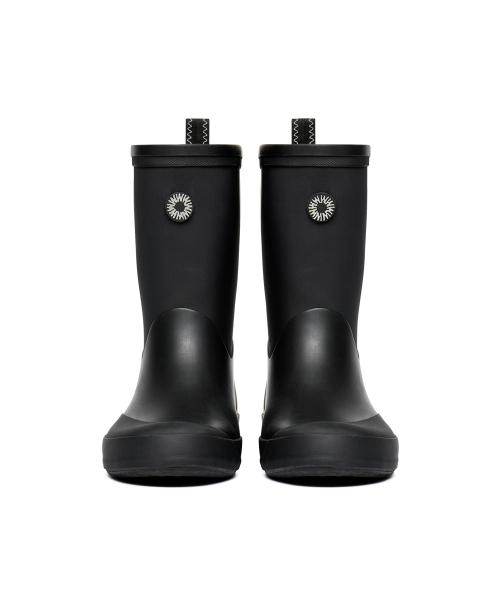 [X 999HUMANITY] SHINY EBBY RAIN BOOTS(MIDDLE) - BLACK