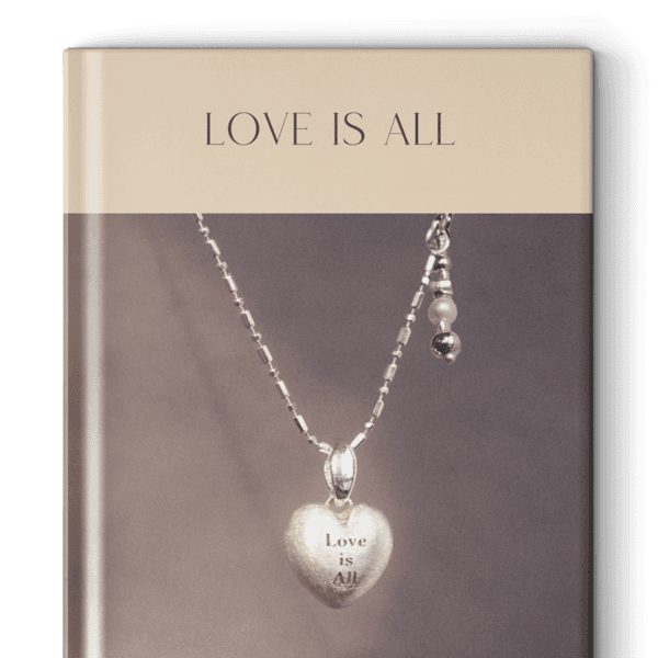 Love is all, silver necklace