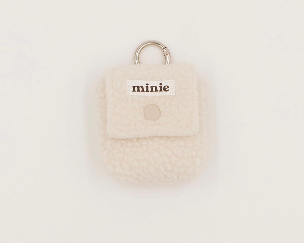 [미니에] 이어폰 파우치 (뽀글) - 아이보리