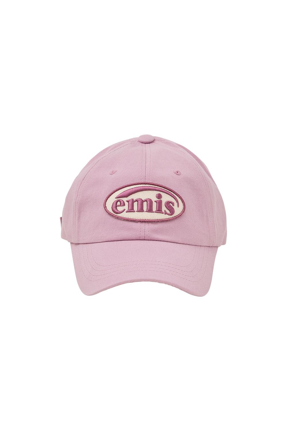 TONE ON TONE WAPPEN BALL CAP-LIGHT PINK