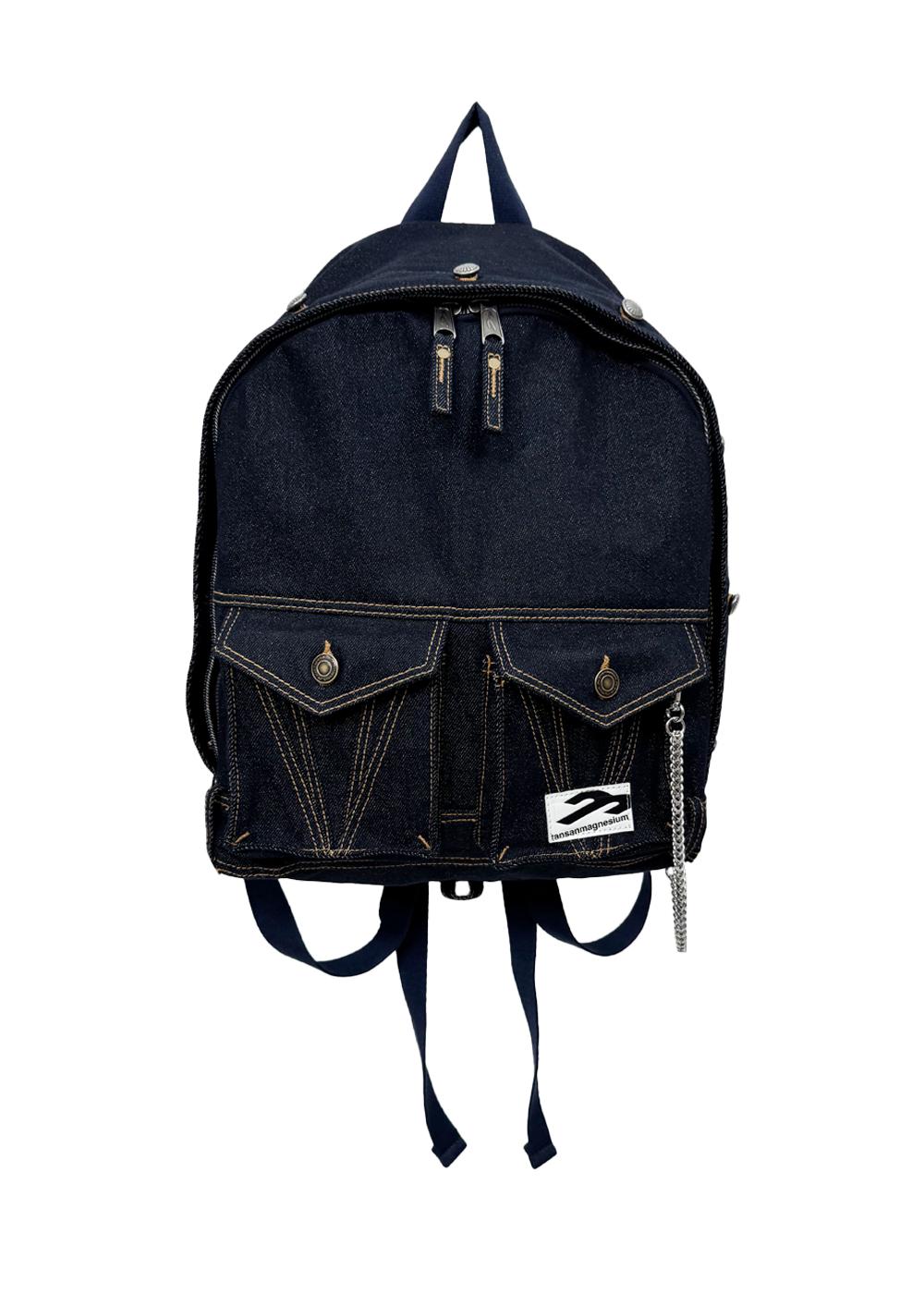 (12.30 예약배송) Trucker Jacket Backpack in Blue