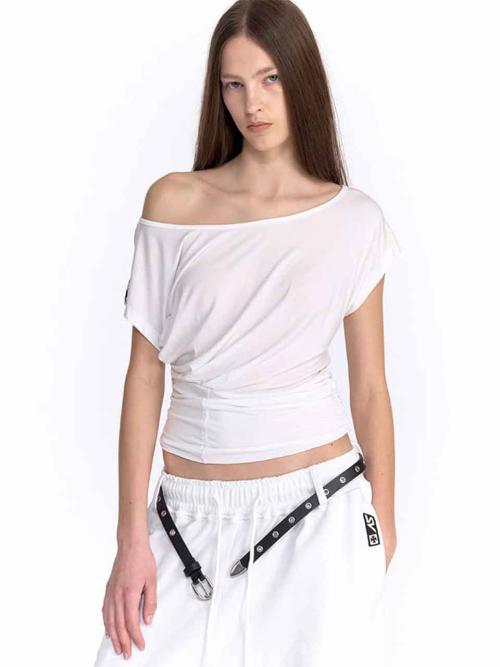 CAR PLATE DRAPED TOP (WHITE)