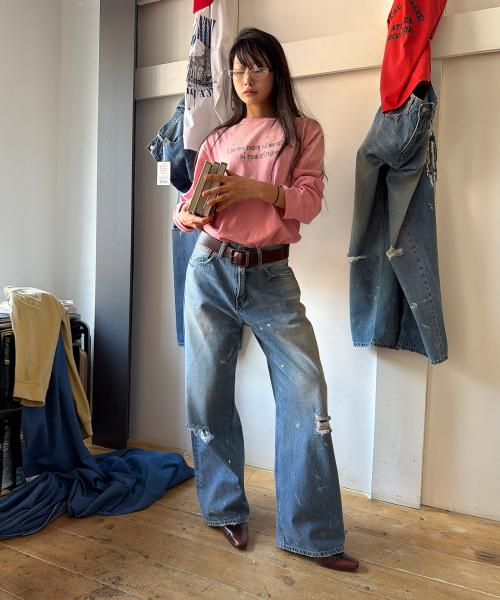 Loose Fit Denim Pants (W)_Indigo KR265PWN451