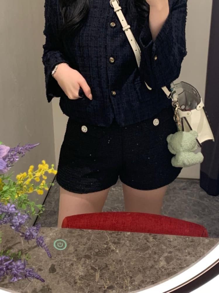 베니 버튼 트위드팬츠 트위드반바지