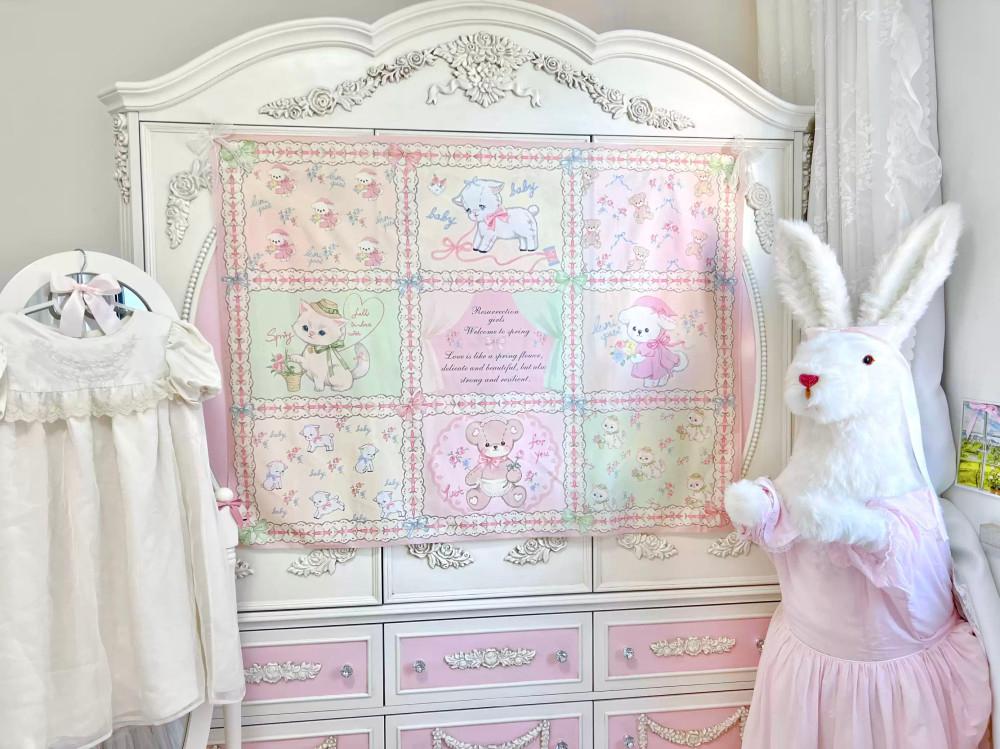 페어리룸 romantic garden fabric poster 로맨틱가든 패브릭 포스터