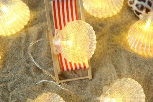 홀로그램 조개 LED 조명 가랜드