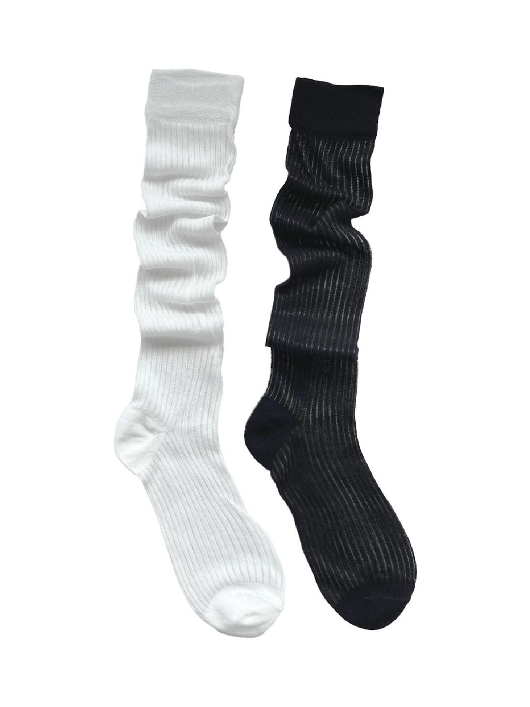 [당일출고] stripe see-through socks