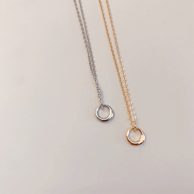 [실버925] 포레버링 목걸이 (2컬러)