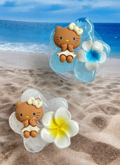 [SNS대박🔥/맥세이프⭕/써머템🏝️] 알로하 태닝 고양이 플라워 호마이카 스마트톡