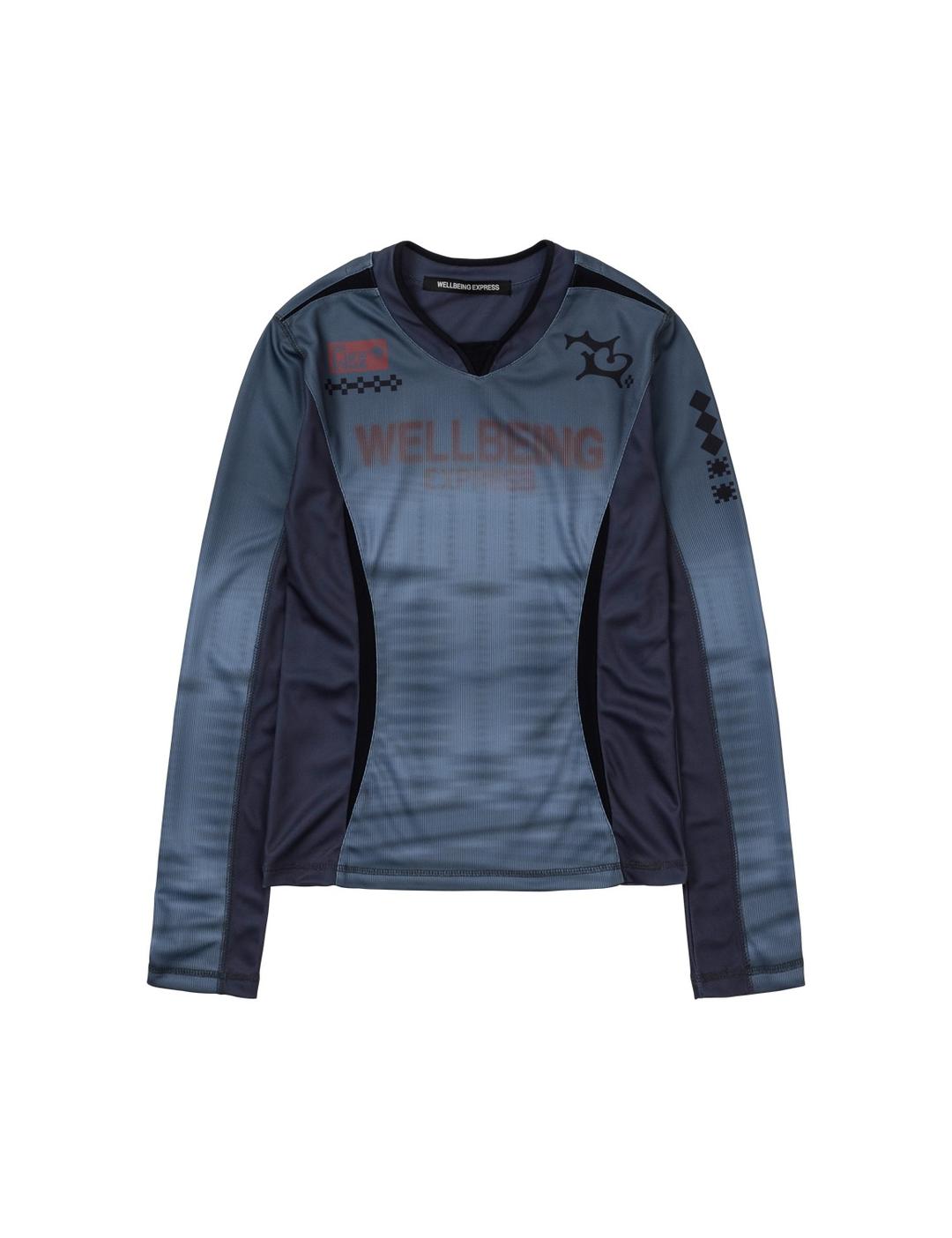 Sports Jersey Top Grey
