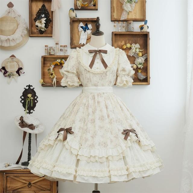 エグランティーヌ　パフスリーブドレス