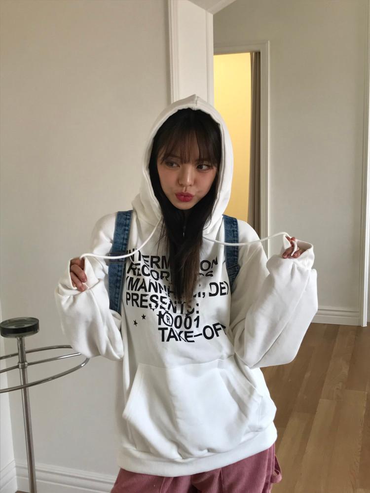 Poppy lettering hood T 포피 레터링 후드티