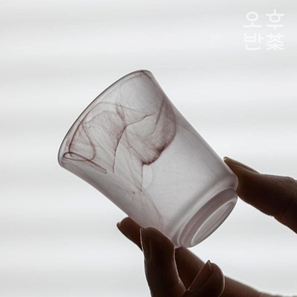 안개빛 얼음 유리 찻잔 유리잔 50ml