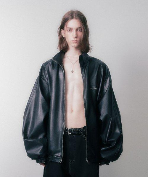 VEGAN LEATHER SPORT JACKET (BLACK)