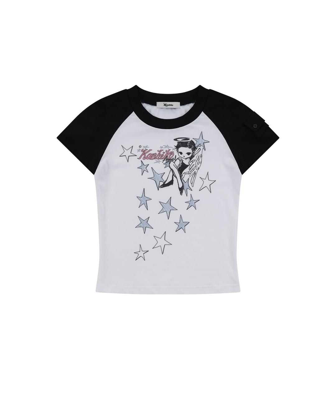 Kashiko Angelic Pocket Raglan T Shirt