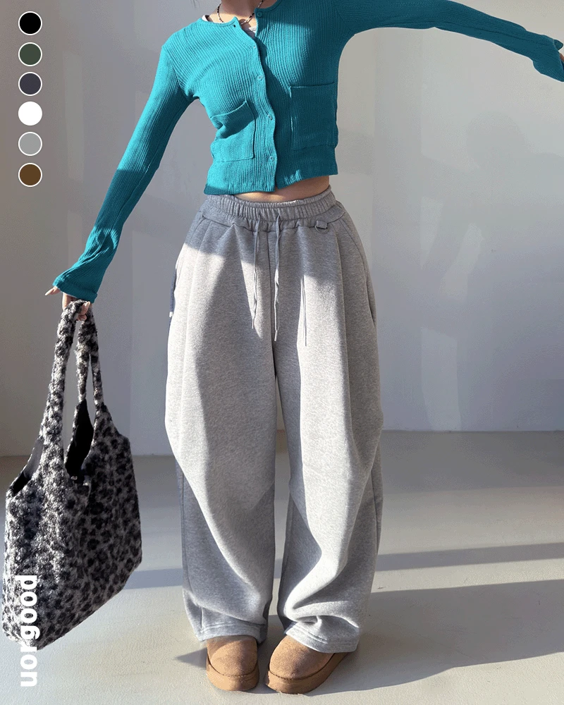 벌룬핏 앞 원턱 기모 트레이닝