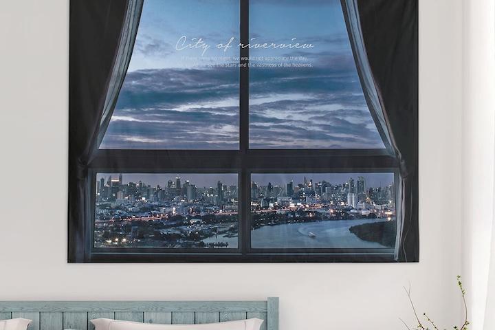 시티리버뷰 대형 풍경 패브릭포스터 150x130cm