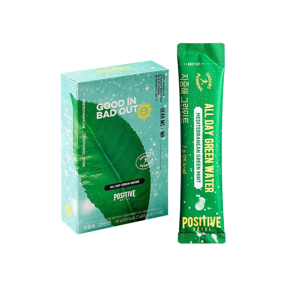 파지티브호텔 지중해 그린민트 7g x 14포 : 파지티브호텔