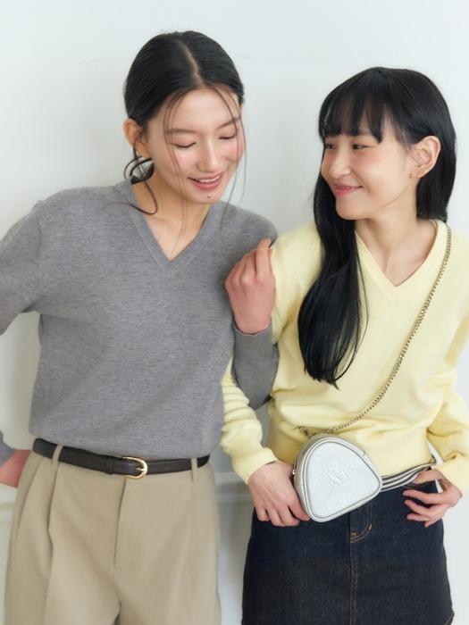 데일리 소프트 브이넥 벨 풀오버_7COLOR