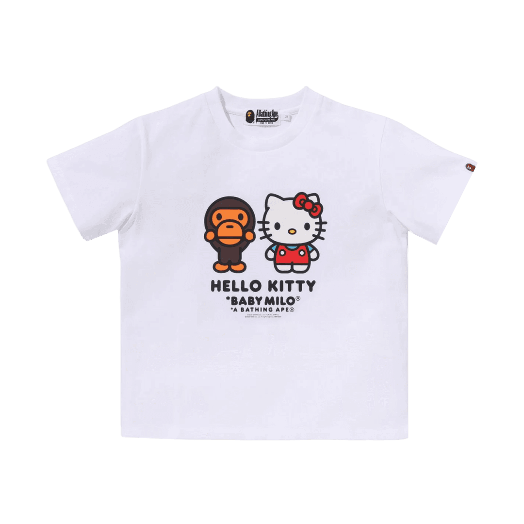 (W) BAPE Baby Milo x Hello Kitty Mini T-Shirt White