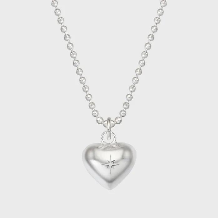 [silver925] sparkle heart necklace